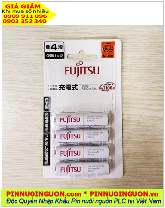 Fujitsu HR-4UTC(4B), Pin sạc AAA 1.2v 750mAh Fujitsu HR-4UTC(4B) Nội địa Nhật, Xuất xứ NHẬT (Vỉ 4 viên)
